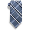 Light Blue Plaid Silk Tie